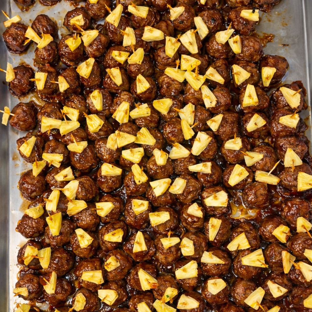 Hawaiian BBQ meatballs